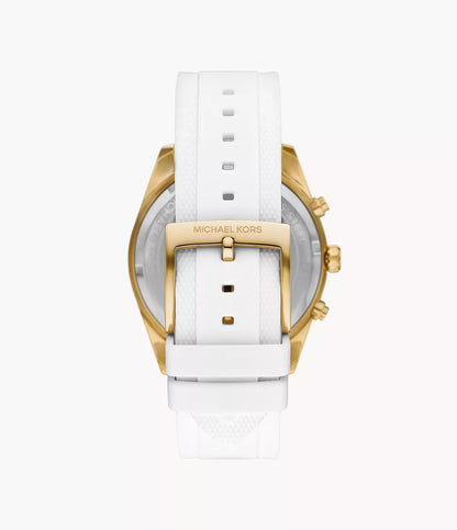 Michael Kors Oversized Hadyn Pavé Gold-Tone and Silicone Women's Watch - MK7484