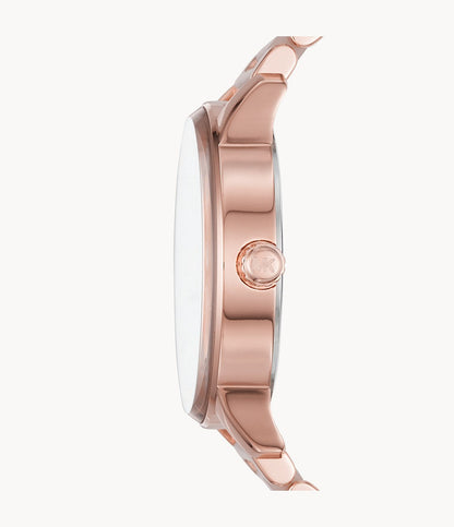 Michael Kors Kinsley Rose Gold and Acetate Women's Watch - MK6432