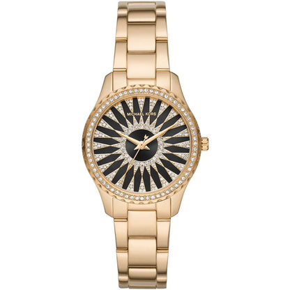 Michael Kors Layton Quartz Black Dial Gold-Tone Women's Watch - MK6892