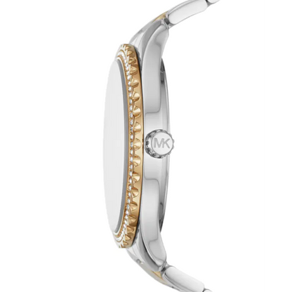 Michael Kors Layton Quartz Silver Dial Two Tone Steel Strap Watch For Women - MK6899