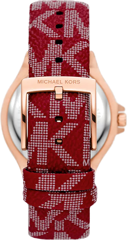 Michael Kors Lennox Pavé Red Genuine Strap Women's Watch - MK7308