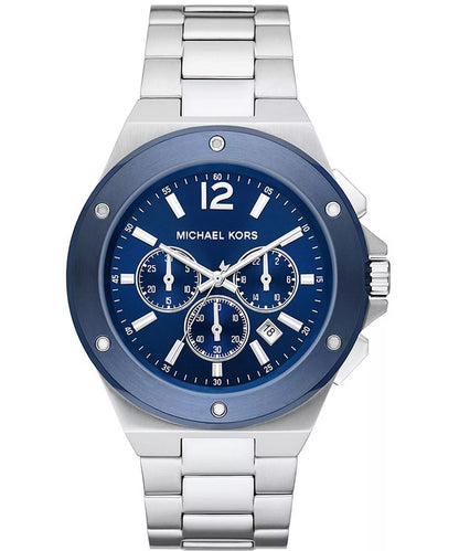 Michael Kors Lennox Chronograph Blue Dial Silver Men's Watch - MK8938