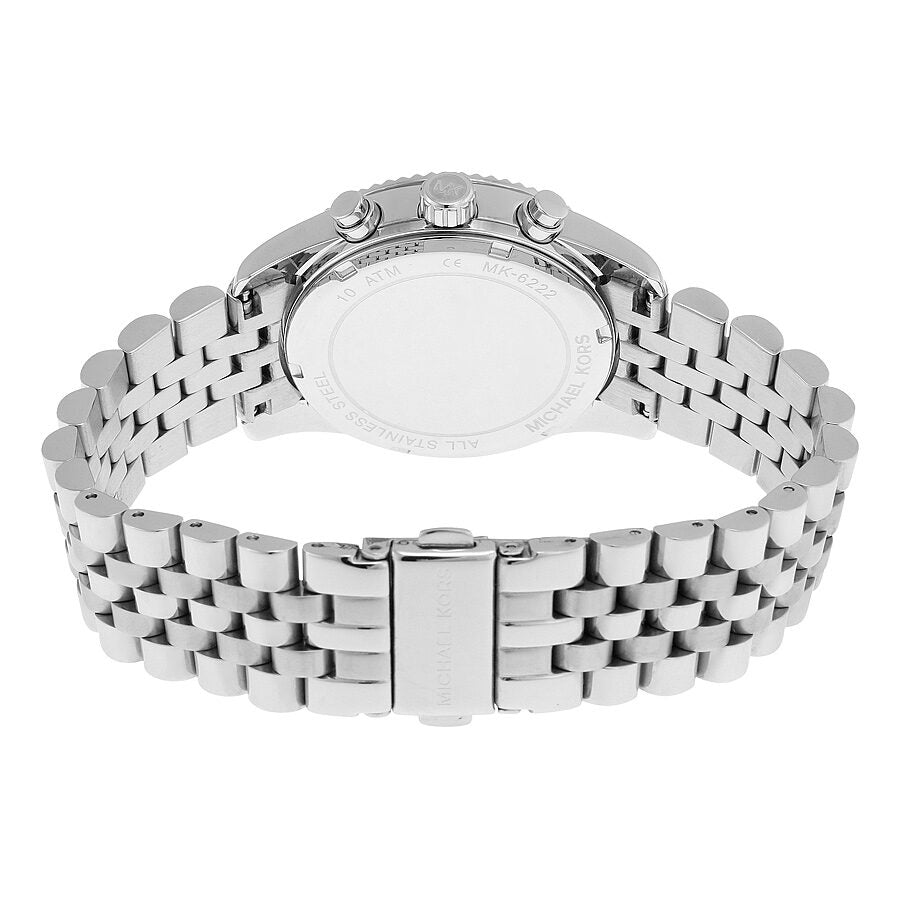Michael Kors Lexington Chronograph Green Dial Silver Women's Watch - MK6222