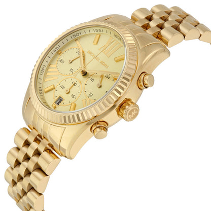 Michael Kors Lexington Chronograph Champagne Dial Ladies Watch MK5556