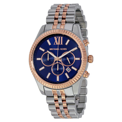 Michael Kors Lexington Chronograph Navy Dial Unisex Watch MK8412