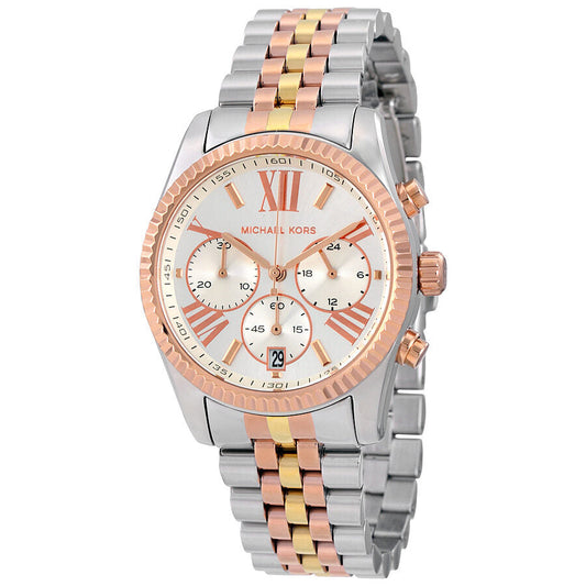 Michael Kors Lexington Chronograph Tri-Tone Women's Watch - MK5735