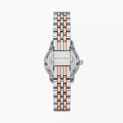Michael Kors Lexington Three-Hand White Dial Two Tone Steel Strap Watch for Women - MK4817