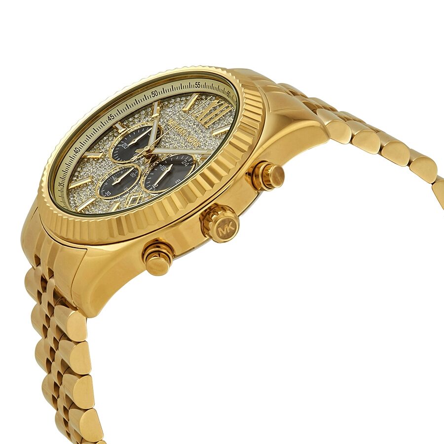 Michael Kors Lexington 44MM Chronograph Golden Watch MK8494 (Defect)