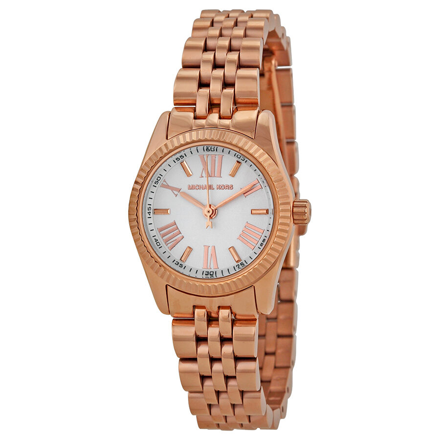 Michael Kors Lexington White Dial Rose Gold Women's Watch - MK3230