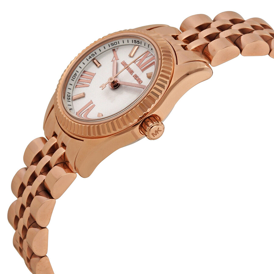 Michael Kors Lexington White Dial Rose Gold Women's Watch - MK3230