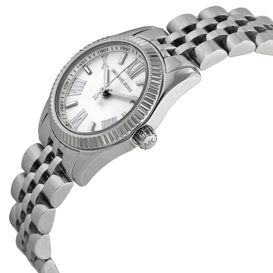 Michael Kors Lexington White Dial Stainless Steel Ladies Watch MK3228