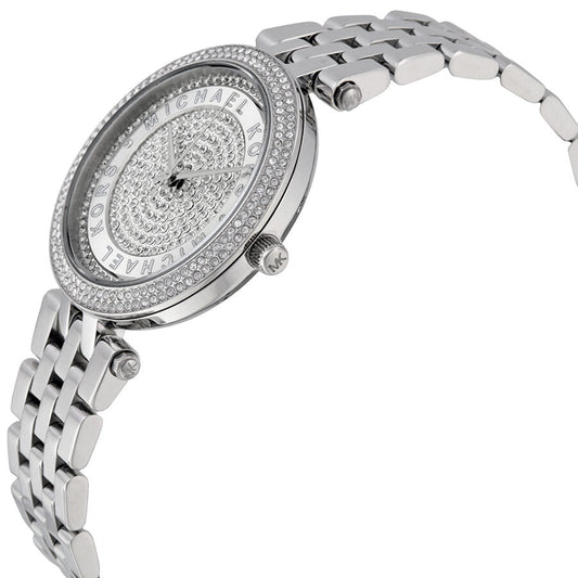 Michael Kors Mini Darci Crystal Pave Dial Stainless Steel Ladies Watch MK3476