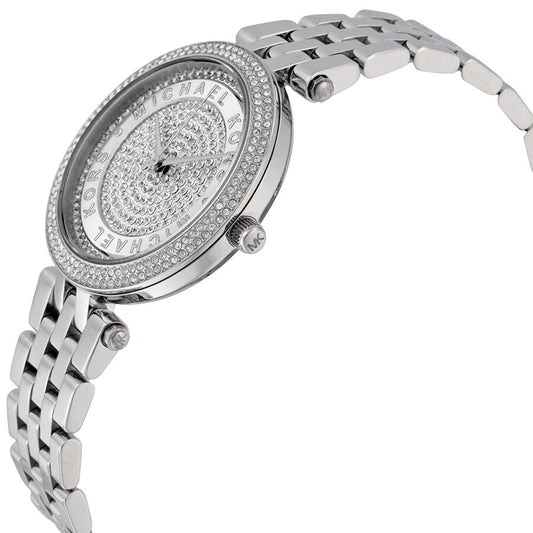 Michael Kors Mini Darci Crystal Pave Dial Stainless Steel Ladies Watch MK3476