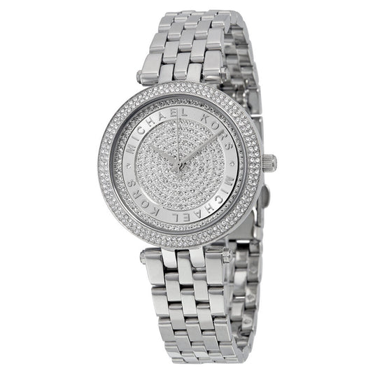 Michael Kors Mini Darci Crystal Pave Dial Stainless Steel Ladies Watch MK3476