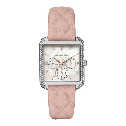 Michael Kors Drew MOP Dial Pink Leather Women's Watch - MK2768