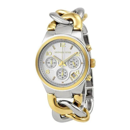 Michael Kors Twist Chain  Chronograph White Dial Ladies Watch MK3199