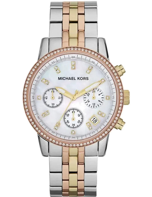 Michael Kors Ritz Chronograph Mother of Pearl Dial Watch MK5650