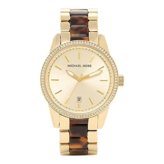 Michael Kors Ritz Gold and Tortoise Acetate Women's Watch - MK6372