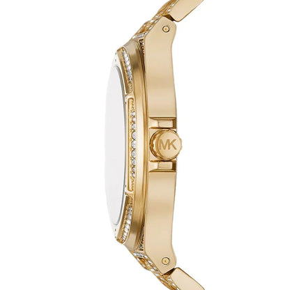 Michael Kors Oversized Lennox Pavé Gold-Tone Watch MK6991