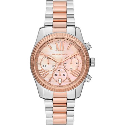 Michael Kors Lexington Chronograph Quartz Rose Gold Dial Ladies Watch MK7219