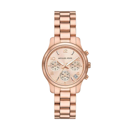 Michael Kors Mini Runway Chronograph Rose-gold Women's Watch - MK7327