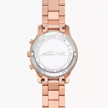 Michael Kors Mini Runway Chronograph Rose-gold Women's Watch - MK7327