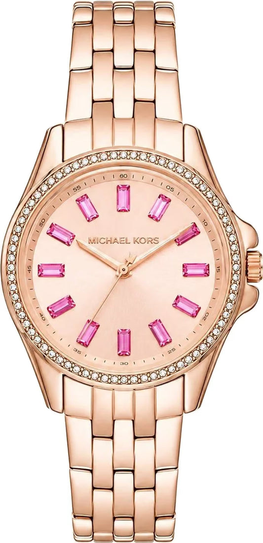 Michael Kors Mini Pilot Pavé Rose Gold Women's Watch - MK7367