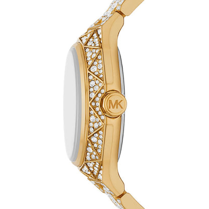 Michael Kors Oversized Raquel Pavé Gold-Tone Women's Watch - MK7398