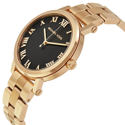 Michael Kors Norie Black Dial Ladies Watch MK3585