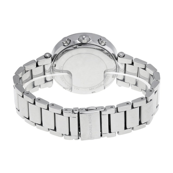 Michael Kors Parker Chronograph Navy Dial Silver Ladies Watch MK6117