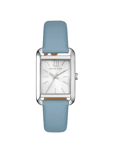 Michael Kors Petite Monroe Silver-Tone and Leather Women's Watch - MKO1061