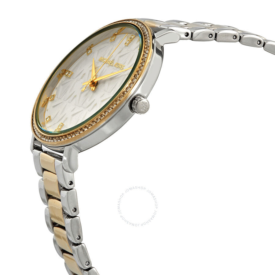 Michael Kors Pyper Quartz Crystal White Dial Ladies Watch MK4595