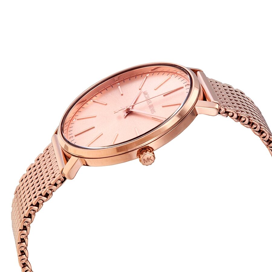 Michael Kors Pyper Quartz Crystal Rose Gold Dial Ladies Watch MK4340
