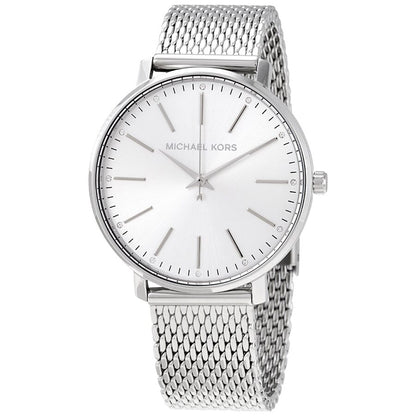 Michael Kors Pyper Quartz Crystal Silver Dial Ladies Watch MK4338