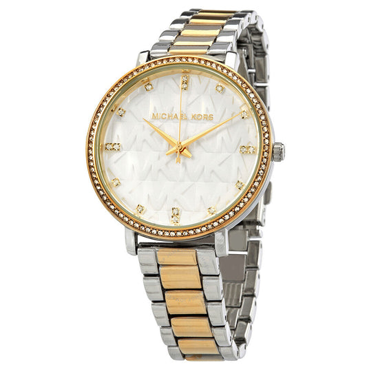 Michael Kors Pyper Quartz Crystal White Dial Ladies Watch MK4595