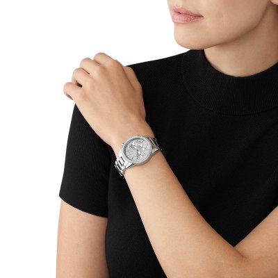 Michael Kors Bryant Pavé Silver-Tone Watch MK7301