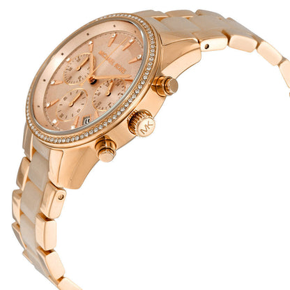 Michael Kors Ritz Chronograph Rose Gold Women's Watch - MK6307