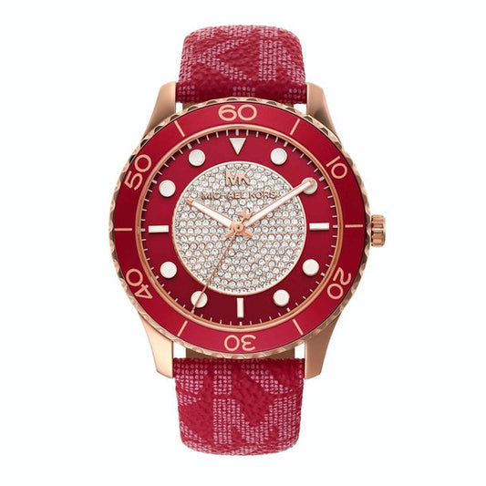 Michael Kors Runway Analogue Red Dial Women's Watch MK7179