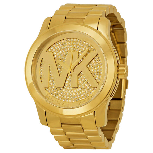 Michael Kors Runway Pave Dial Gold Women's Watch - MK5706