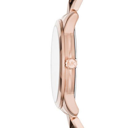 Michael Kors Runway Mercer White MOP Dial Rose Gold Women's Watch - MK6671