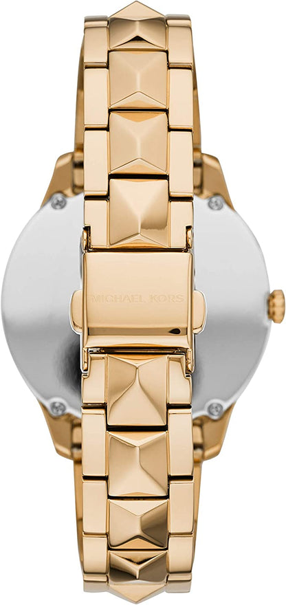 Michael Kors Runway Mercer  White Dial Gold Women's Watch - MK6689