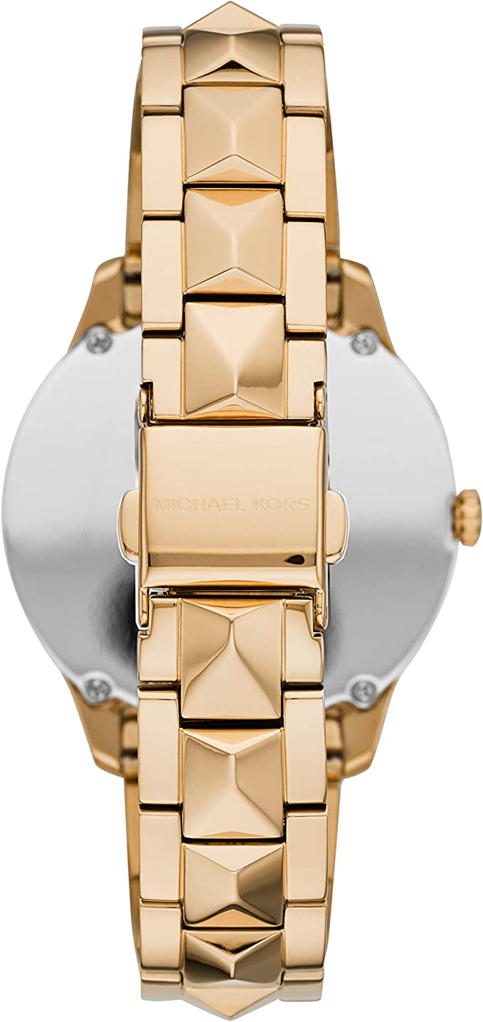 Michael Kors Runway Mercer  White Dial Gold Women's Watch - MK6689