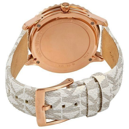 Michael Kors Oversized Runway Dive Pavé Rose Gold-Tone and Logo Women's Watch - MK6980