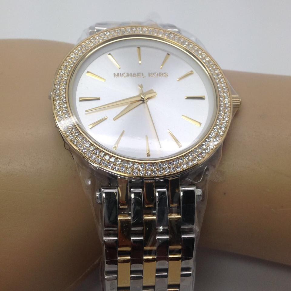 Michael Kors Darci Crystal Paved Two-tone Ladies Watch MK3215