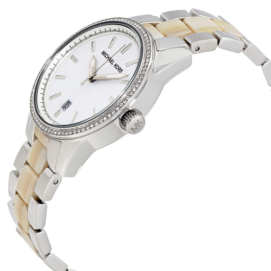 Michael Kors Silver Dial Steel and Acrylic Ladies Watch MK6371
