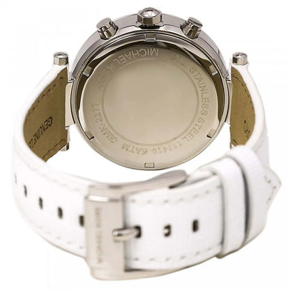 Michael Kors Parker Chronograph White Leather Women's Watch - MK2277
