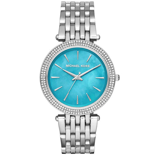 Michael Kors Darci Turquoise MOP Dial and Silver Tone Women's Watch - MK3515
