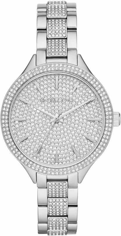 Michael Kors Slim Runway Pavé Silver-Tone Women's Watch - MK3822