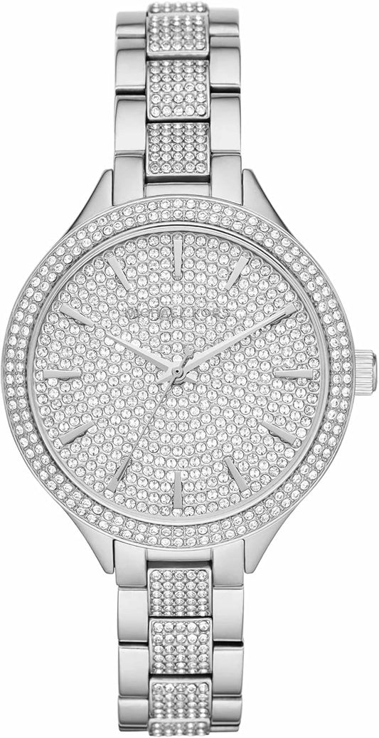 Michael Kors Slim Runway Pavé Silver-Tone Women's Watch - MK3822
