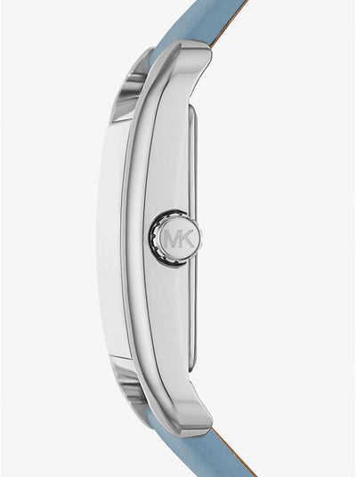 Michael Kors Petite Monroe Silver-Tone and Leather Women's Watch - MKO1061